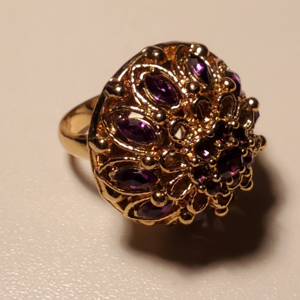 Vintage costume jewlery ring size 6 - Picture 3 of 5